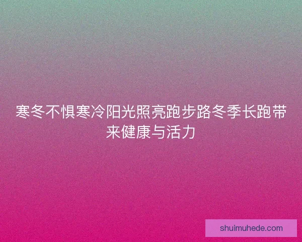 寒冬不惧寒冷阳光照亮跑步路冬季长跑带来健康与活力